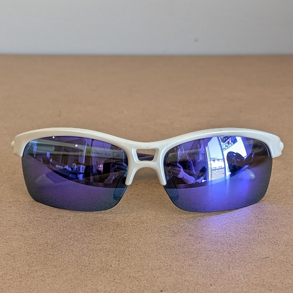 Oakley | RPM Squared Sunglasses, White Half Rim Frame, Purple Lenses - Picture 2 of 14